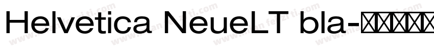 Helvetica NeueLT bla字体转换